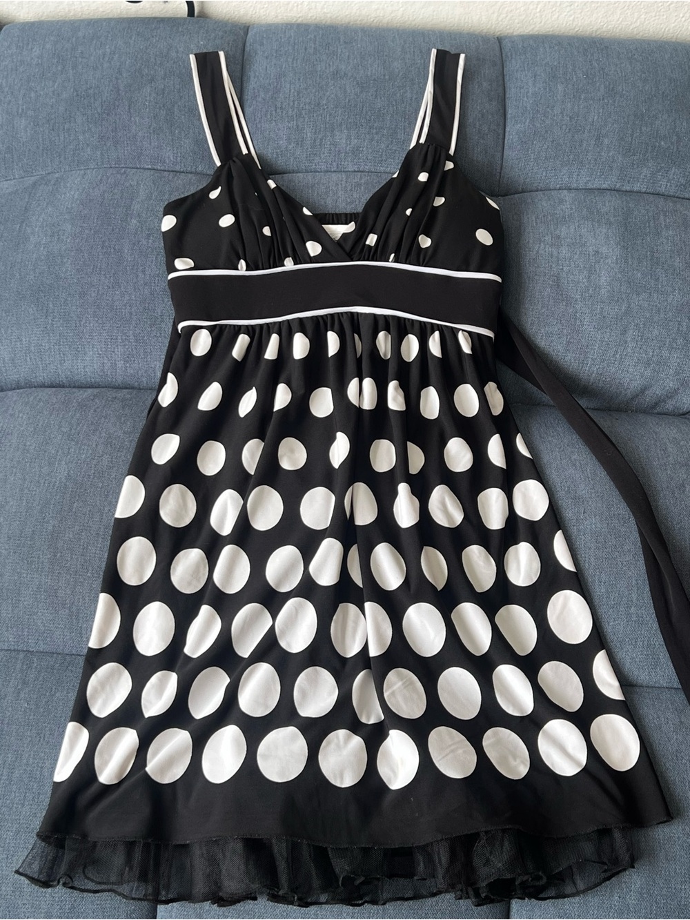 Speechless Black and White Polka Dot Midi Dress
